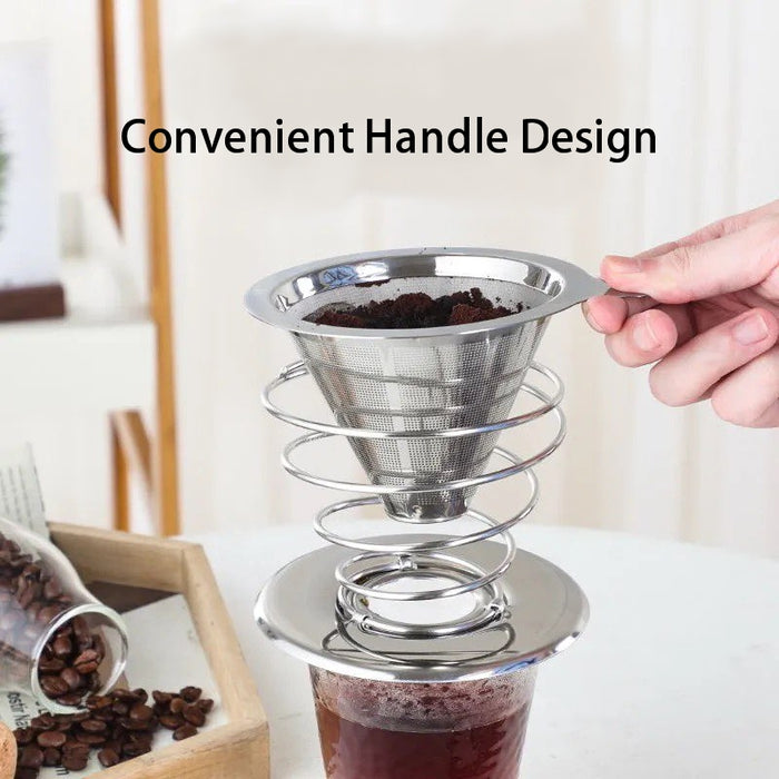 Betty's Home & Beauty - Stainless Steel Pour-Over Coffee Filter - 800 Mesh (Medium Size)
