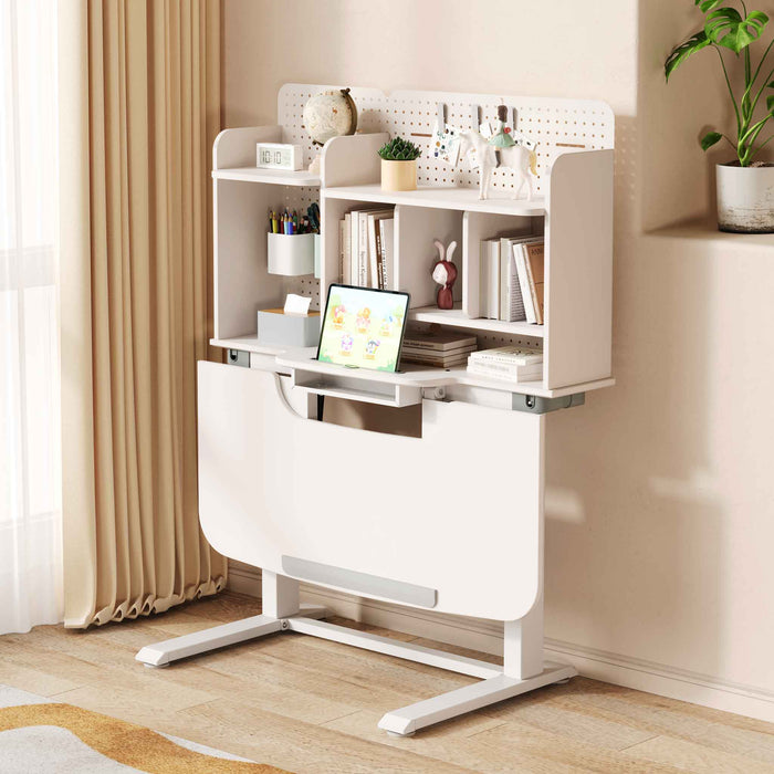 DIYF - Electronic Height Adjustable Study Desk with Shelving