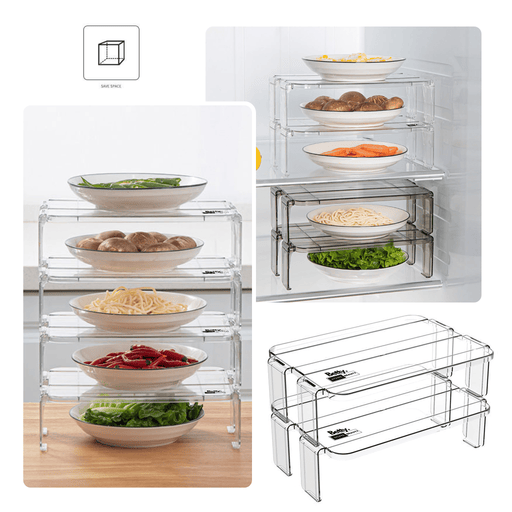 Betty's Home & Beauty - Stackable Refrigerator Shelf Organiser - tomu.co.za