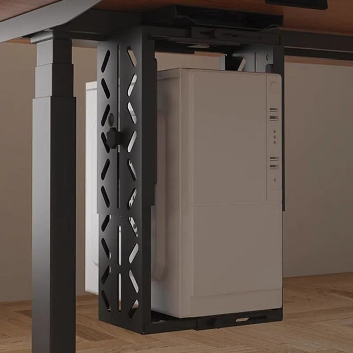 tomu Furniture - Ergonomic Adjustable Under-Desk CPU Mount