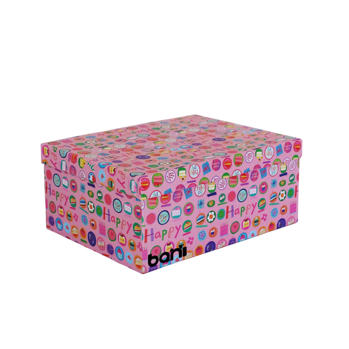 bani - Pink Birthday Cake - 10 Piece Nesting Gift Box Set with Lid - M10-82 (3)
